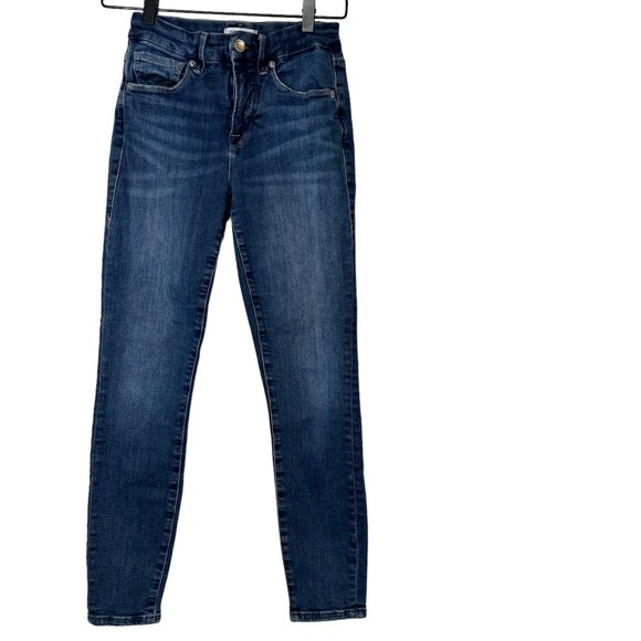Good American Denim - Good American Womens Good Leg Crop Jeans Med Wash Stretch High Rise 2/26
